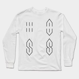 How to Draw the Cool Pointy Super S Letter School Meme Long Sleeve T-Shirt